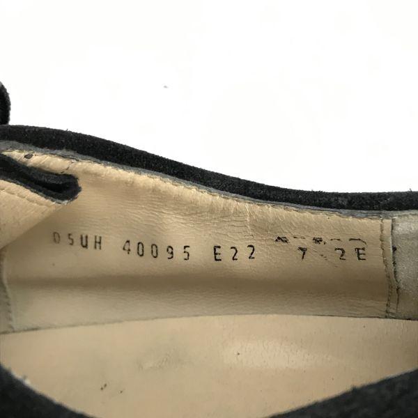 Salvatore Ferragamo/フェラガモ★スエード本革/レザーシューズ【7/25.0-25.5-26.0/black/黒】ローブーツ/ビジネス/Leather/Dress ◆bC-175_7