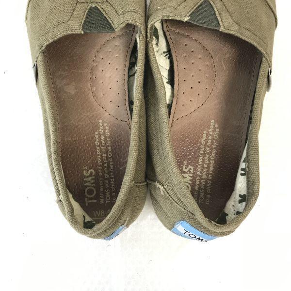 TOMS/トムス★Classic Military Olive Canvas/スリッポンシューズ【W6.5/24.0-24.5/カーキ/Khaki】dress shoes◆C-191 |  | 06