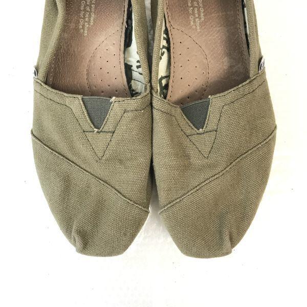 TOMS/トムス★Classic Military Olive Canvas/スリッポンシューズ【W6.5/24.0-24.5/カーキ/Khaki】dress shoes◆C-191 |  | 08