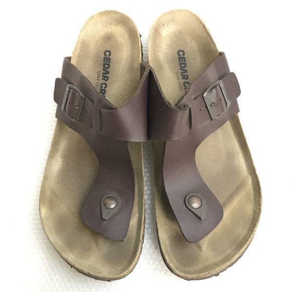 CEDAR CREST/セダークレスト★CC-1124 DBR/トングサンダル/コンフォート【28.0/茶/brown】Shoes/trainers◆Q-608 |  | 08