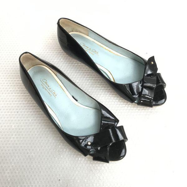 ODETTE E ODILE/オデット エ オディール★オープントゥ/パンプス【size:22.5/black/黒】pumps/Shoes/high heels◆Q-600 |  | 01