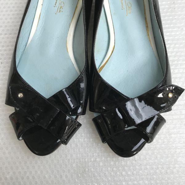 ODETTE E ODILE/オデット エ オディール★オープントゥ/パンプス【size:22.5/black/黒】pumps/Shoes/high heels◆Q-600 |  | 09
