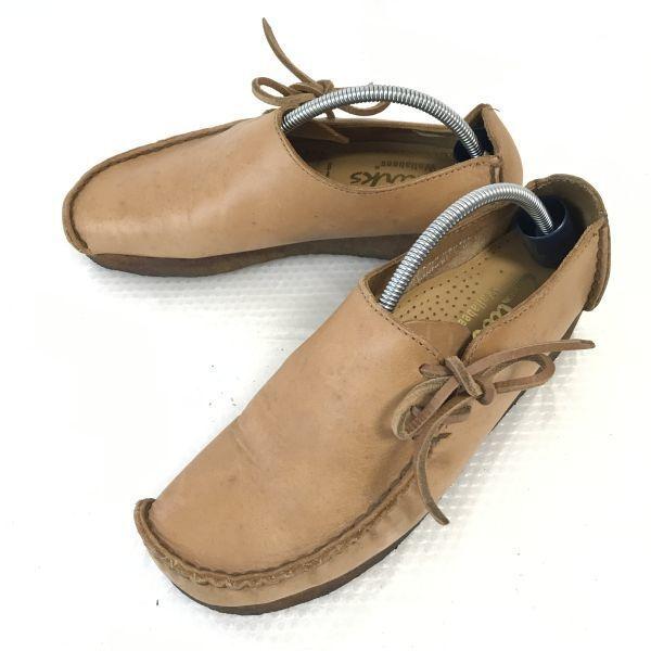 Clarks Wallabees/クラークス★本革/スリッポン/ワラビー【4.5/23.0-23.5/茶/BROWN】クレープソール/モカシン/ビジネス/dress shoes◆C-130 | 