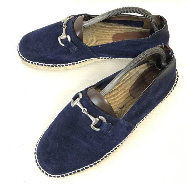 Made in Japan★GAIMO/ガイモ★本革/ビットモカシンモカシン/ローファー【42/26.0-26.5/紺/Navy】畳風インソール/dress shoes◆B-198 | 