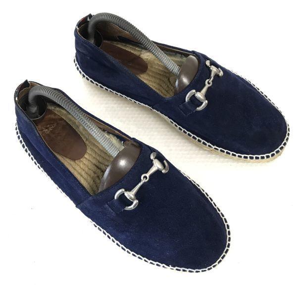 Made in Japan★GAIMO/ガイモ★本革/ビットモカシンモカシン/ローファー【42/26.0-26.5/紺/Navy】畳風インソール/dress shoes◆B-198 |  | 01