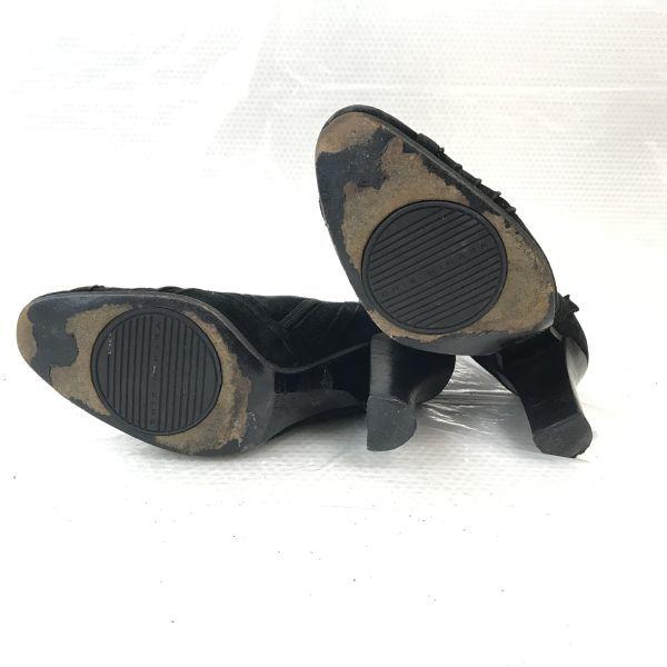 CHIE MIHARA/チエミハラ★スエード本革/サイドジップブーツ【37/23.0-23.5/黒/BLACK】Shoes◆WB100-3 |  | 03