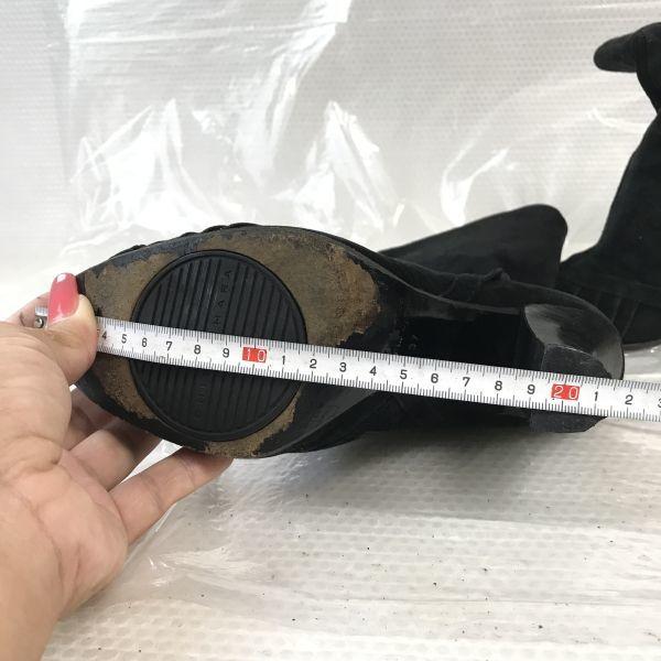 CHIE MIHARA/チエミハラ★スエード本革/サイドジップブーツ【37/23.0-23.5/黒/BLACK】Shoes◆WB100-3 |  | 06