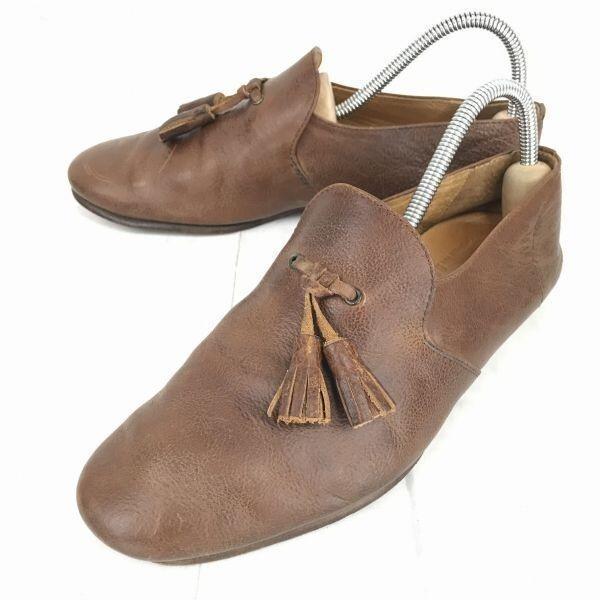 日本製★アルコレッタパドローネ×ビームス★シボ本革/タッセルスリッポンシューズ【24.5/茶】arcolletta padrone × beams◆A-178 | BEAMS