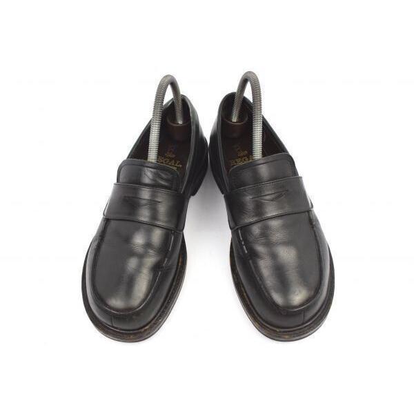 箱付き/日本製★REGAL★本革/コインローファー【23.5/メンズ/黒】スリッポンシューズ/ドレスシューズ/ビジネス◆A7-08 | REGAL | 01