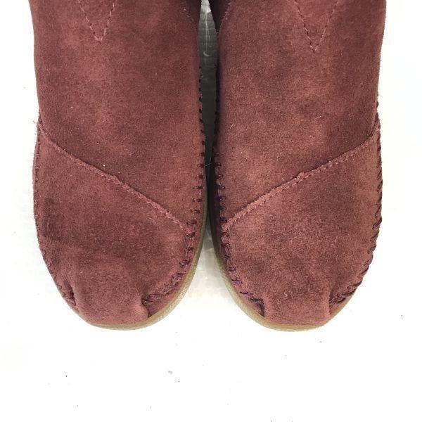 トムズ/TOMS★本革/秋冬スエードブーツ/内側ボア【W6/23.0/レディース/ワインレッド/WINE RED】Shoes◆WB93-22 |  | 06