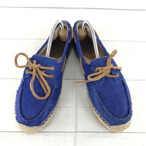 UGG/アグ★モカシン/スリッポンシューズ【25.0/青】ハラコ◆i-189L |  | 01