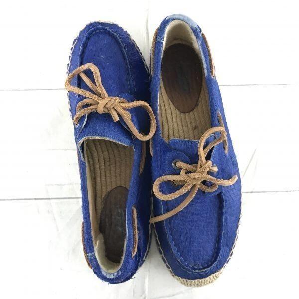 UGG/アグ★モカシン/スリッポンシューズ【25.0/青】ハラコ◆i-189L |  | 04