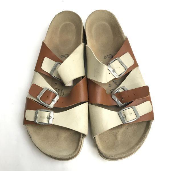 スペイン製★Hawkins/ホーキンス★フラット/レザーサンダル【size:43/27.0-28.0/brown×beige/茶×ベージュ】Shoes/trainers◆Q-644 |  | 06