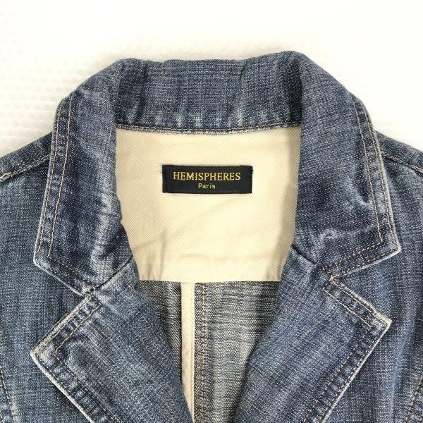 HEMISPHERES/エミスフィール★インディゴ/藍染め/デニムシャツ【レディースS】Made in Japan◆BG762 HEMISPHERES/エミスフィール☆インディゴ/藍染め/デニムシャツ