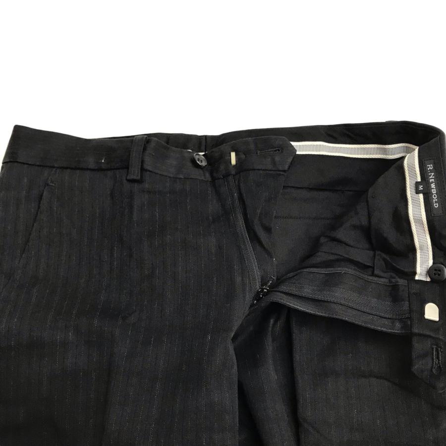 R.NEWBOLD【アールニューボールド】 スーツセットアップ【メンズ上下M/黒/black/薄いストライプ】シングル/総裏地/Jacket/pants/ポールスミス◆BJ034-j_9