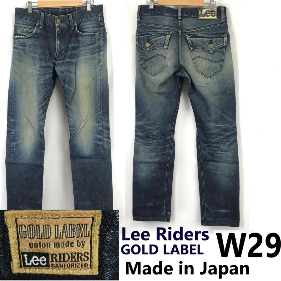 日本製★Lee Riders GOLD LABEL/リー★鬼ヒゲ/デニムパンツ【W29/メンズS-M程度/股下79cm/blue】ズボン/ボトムス/Pants/Trouser◆BJ055-e | Lee
