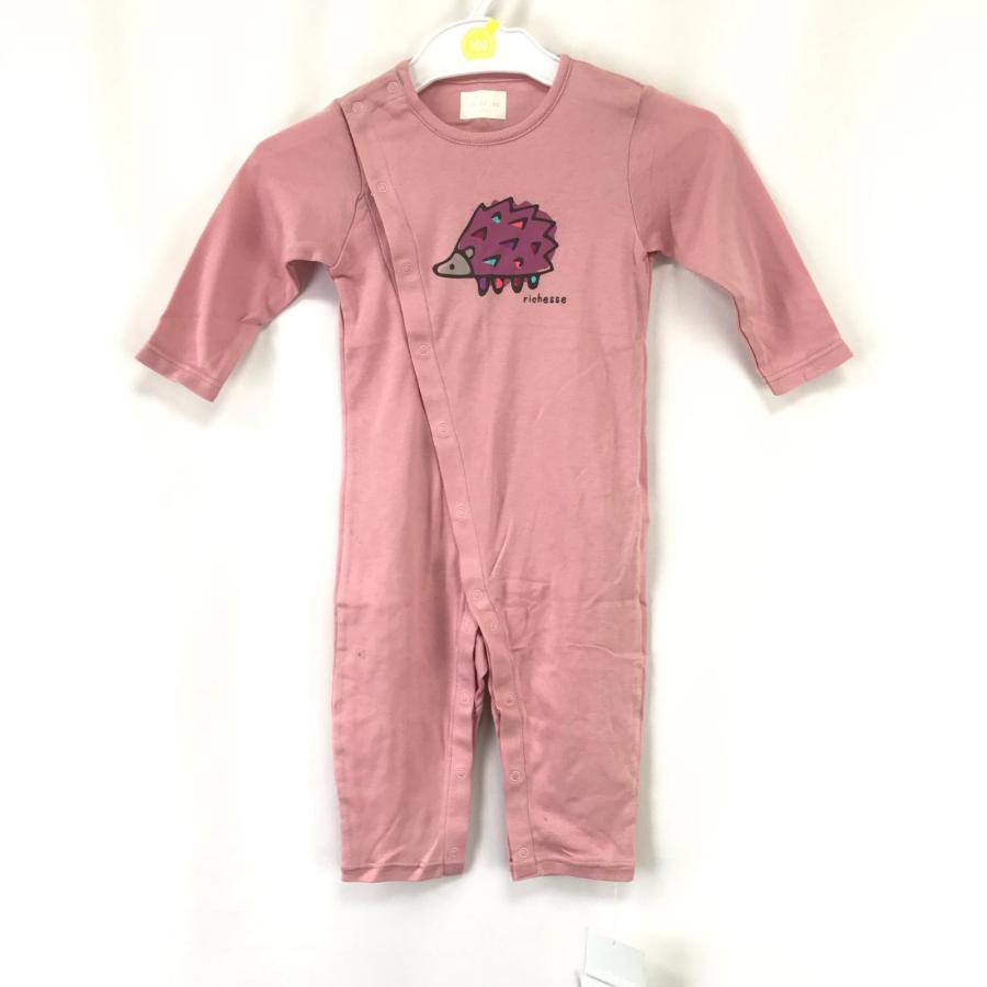 タグ付き/新古品/日本製★Riches【リシェス】ロンパース【ベビー80/ピンク/pink】ハリネズミ/Tops◆BJ075-e | 