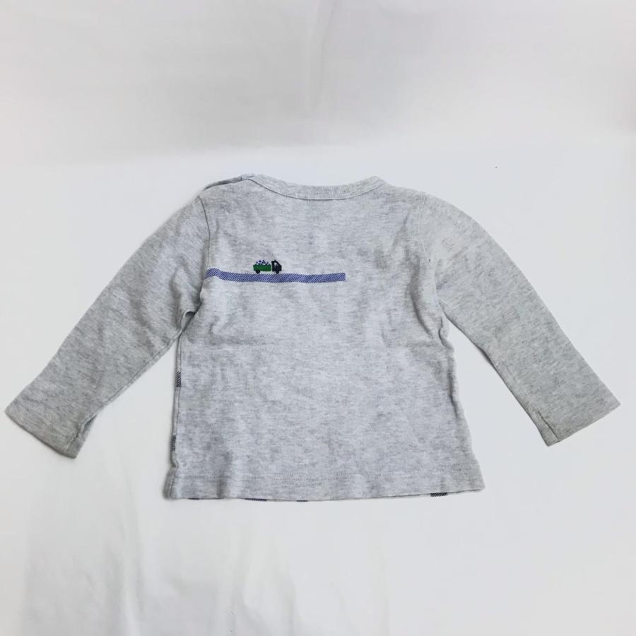Familiar【ファミリア】 長袖Tシャツ【キッズ90/グレー/gray/チェック