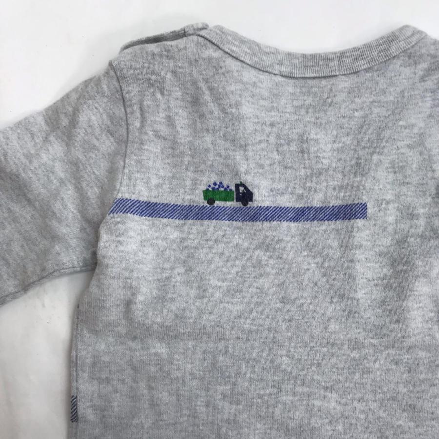 Familiar【ファミリア】 長袖Tシャツ【キッズ90/グレー/gray/チェック