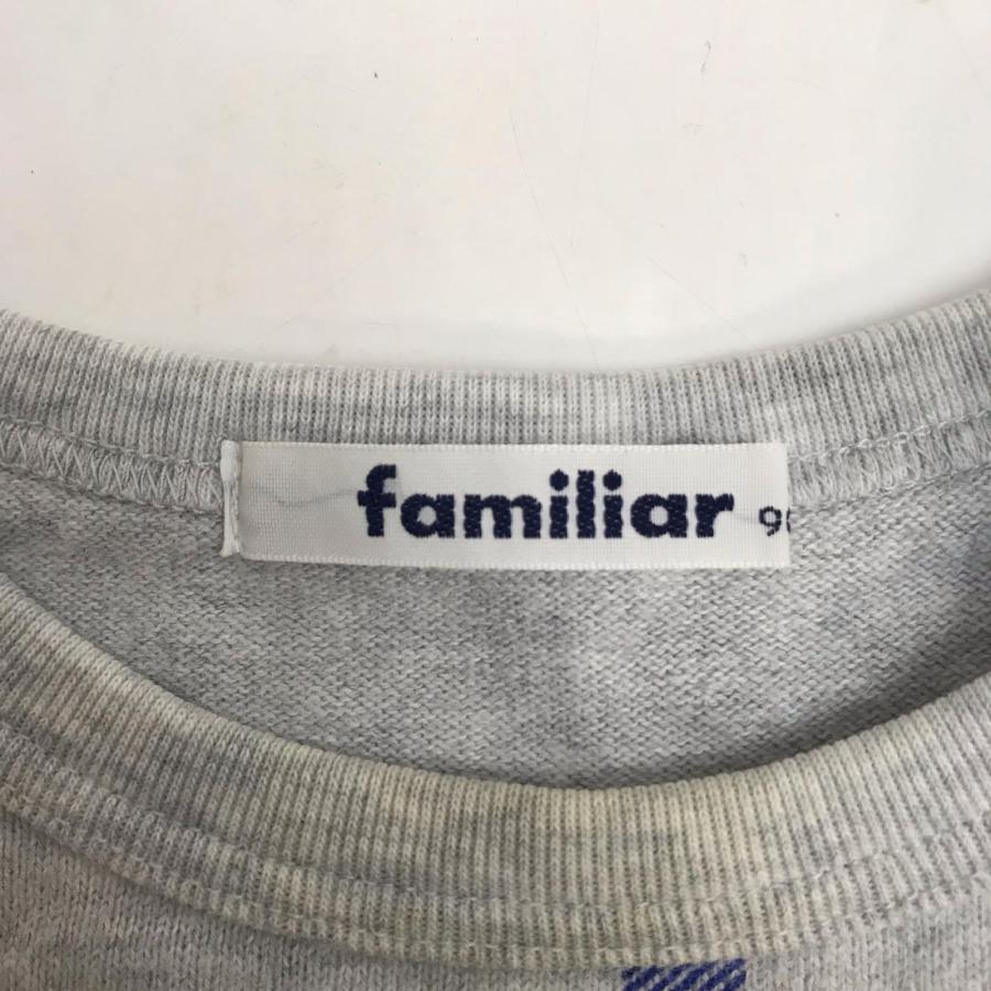Familiar【ファミリア】 長袖Tシャツ【キッズ90/グレー/gray/チェック