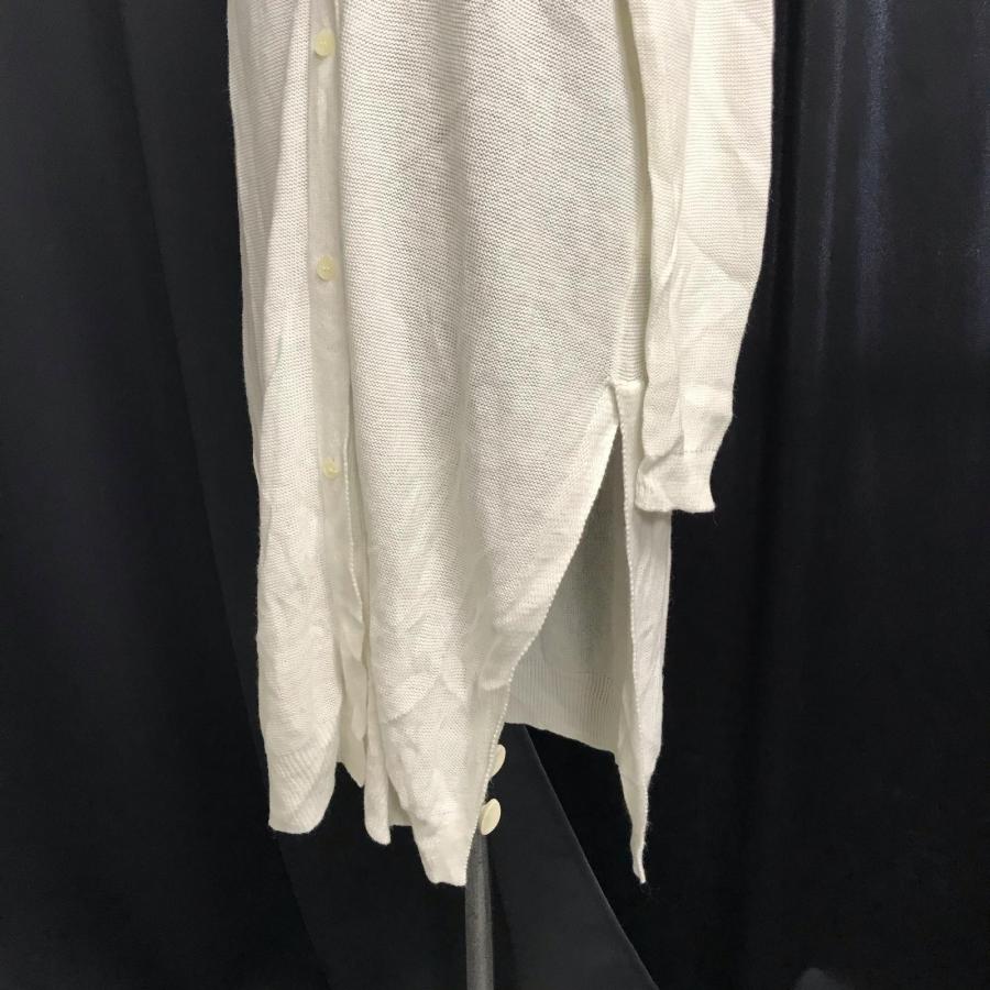 ELLE【エル】コットン/麻/ロング丈カーディガン【38/レディースM/白系/white】Tops/sweater◆BJ104-e | ELLE | 03