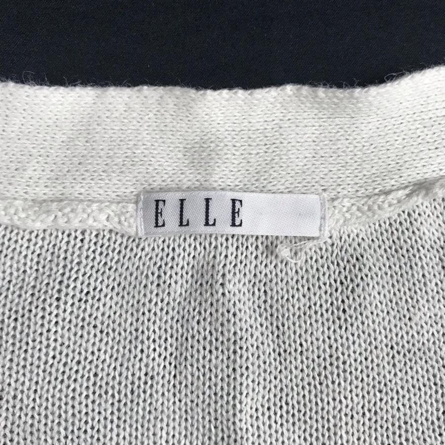 ELLE【エル】コットン/麻/ロング丈カーディガン【38/レディースM/白系/white】Tops/sweater◆BJ104-e | ELLE | 05