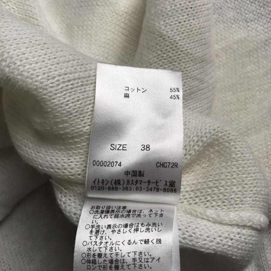 ELLE【エル】コットン/麻/ロング丈カーディガン【38/レディースM/白系/white】Tops/sweater◆BJ104-e | ELLE | 07