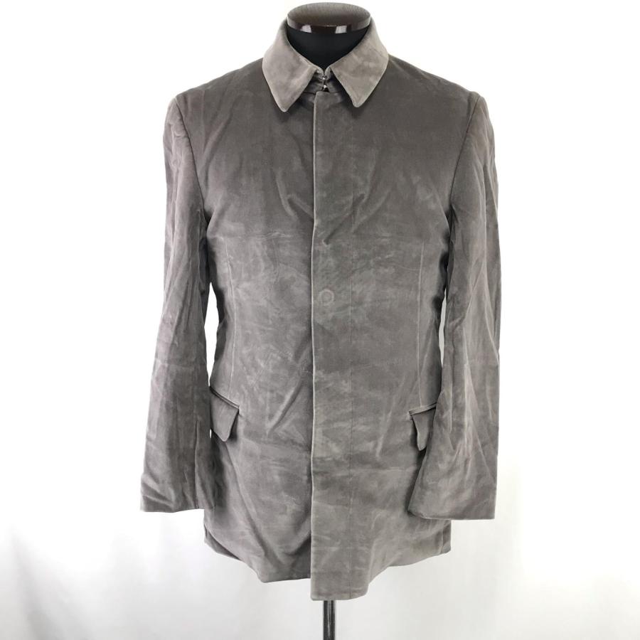 KATHARINE HAMNETT/キャサリンハムネット★ベロアジャケット【メンズS/グレー/gray】アウター/ブルゾン/ブレザー/Jacket/Jumper◆BJ108-e | 