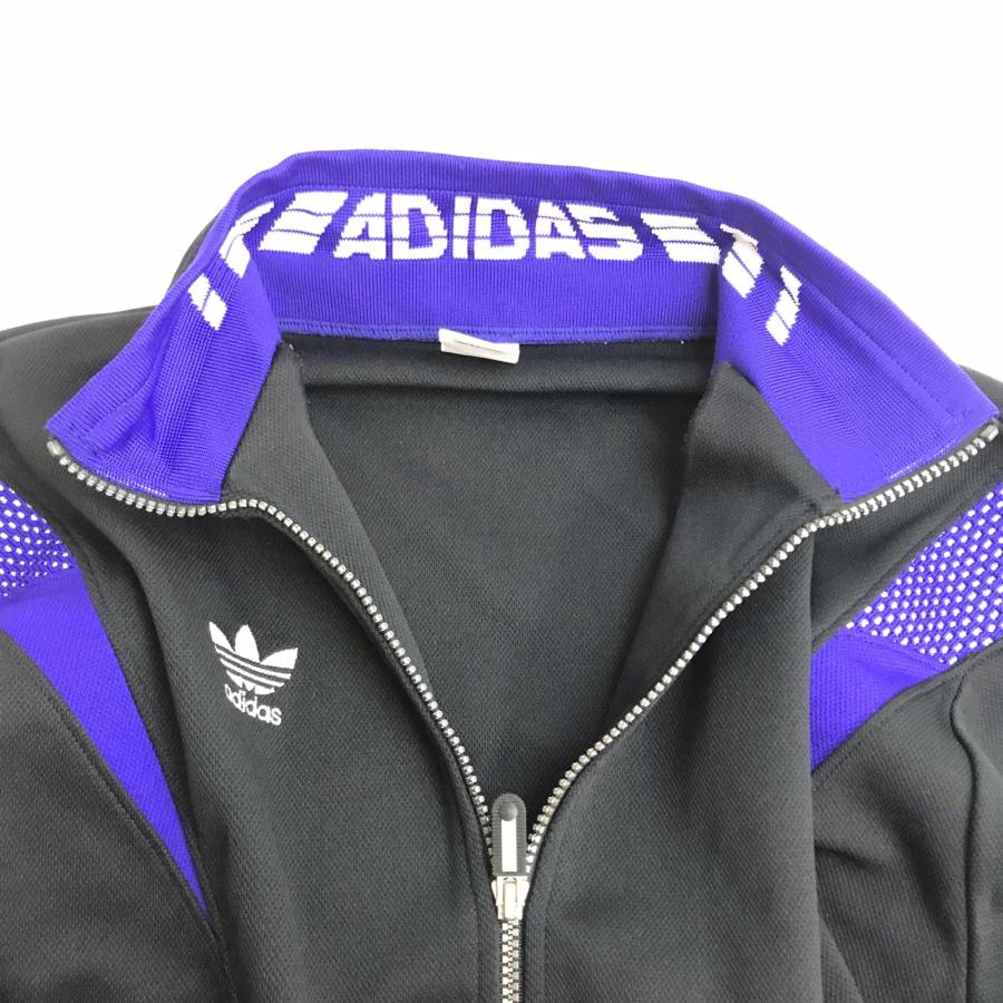 90s/デサント製★adidas/アディダス★ジャージ/上下セットアップ【メンズM/165cm/黒×紫】トレフォイル刺繍ロゴ/Jacket/pants◆BJ123-d_3