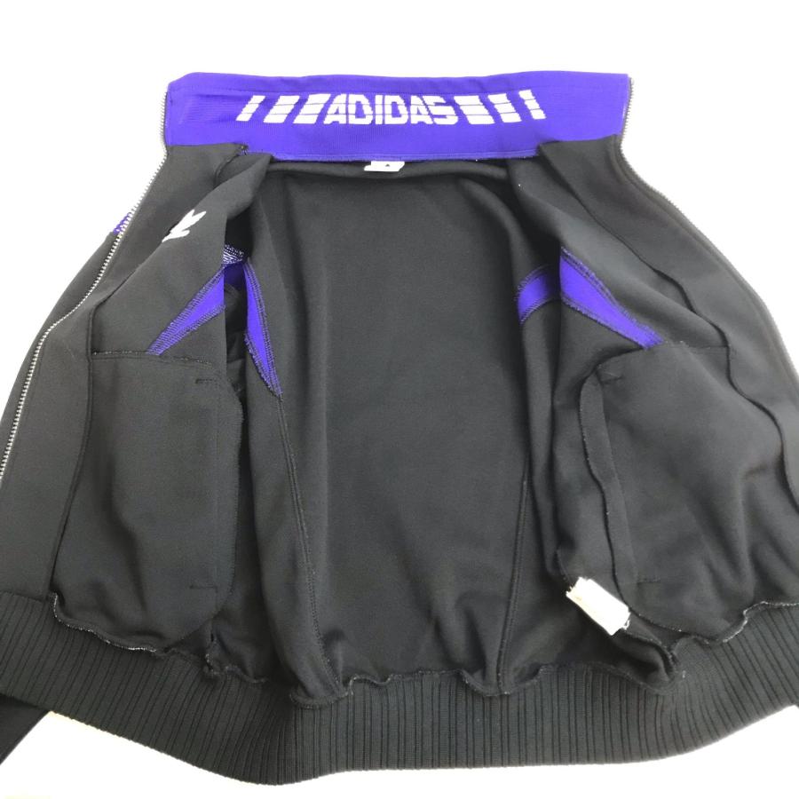 90s/デサント製★adidas/アディダス★ジャージ/上下セットアップ【メンズM/165cm/黒×紫】トレフォイル刺繍ロゴ/Jacket/pants◆BJ123-d_4
