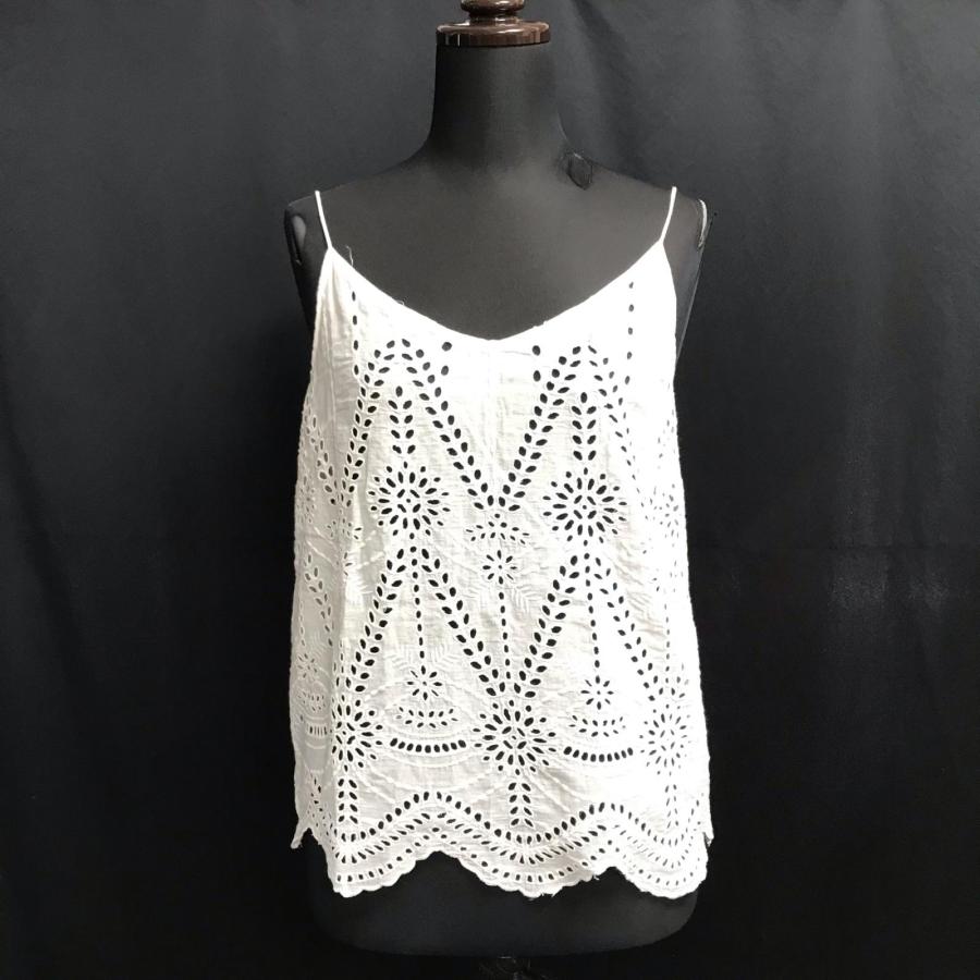 NE QUITTEZ PAS【ヌキテパ】 コットン キャミソール【白/white/刺繍】透け感/レディース/Tops◆BJBJ129-d | NE QUITTEZ PAS!