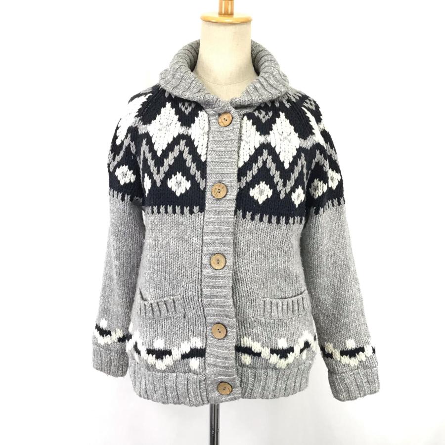 earth music&ecology【アース★カウチンニット風カーディガン【レディースL/グレー/gray】Tops/sweater◆BJ149-e-1yn | 