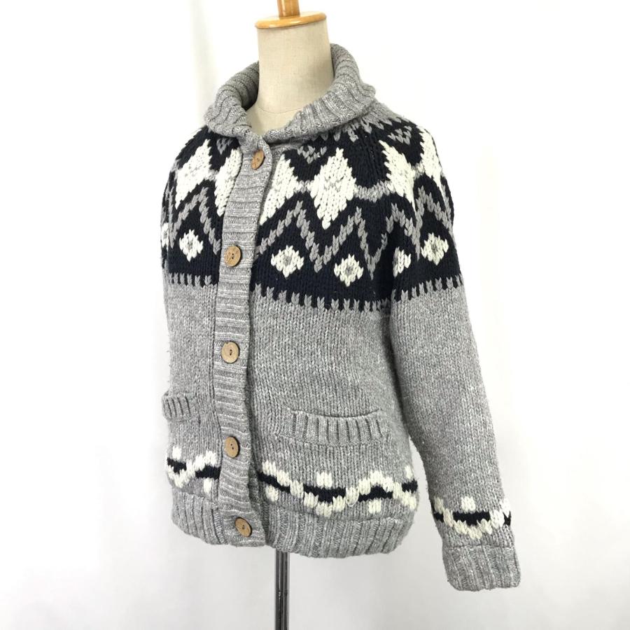 earth music&ecology【アース★カウチンニット風カーディガン【レディースL/グレー/gray】Tops/sweater◆BJ149-e-1yn |  | 01