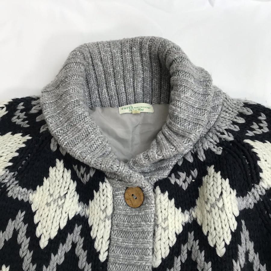 earth music&ecology【アース★カウチンニット風カーディガン【レディースL/グレー/gray】Tops/sweater◆BJ149-e-1yn |  | 03