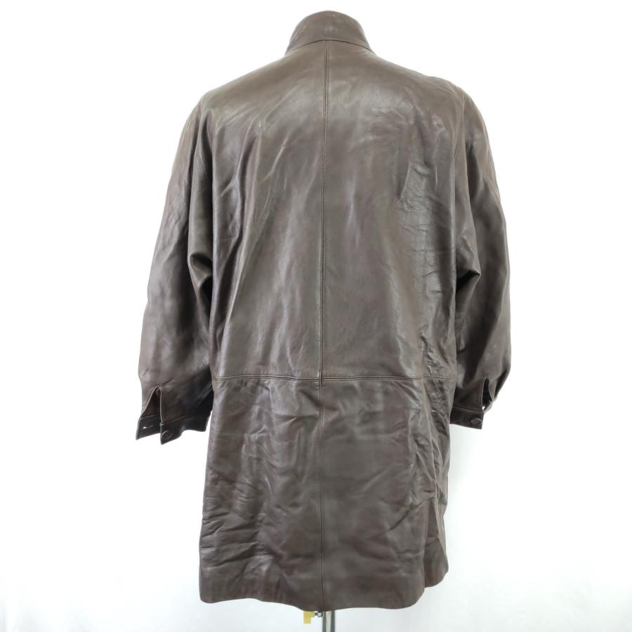 90s?/vintage★CUIR MODE★シープスキン/レザーコート/羊皮【メンズM/茶/brown】ショルダーパッド/アウター/ブルゾン/Coat/Jacket◆BJ167-e |  | 02