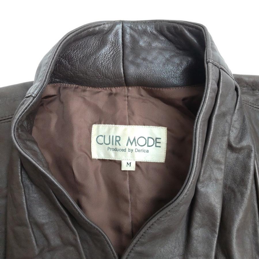 90s?/vintage★CUIR MODE★シープスキン/レザーコート/羊皮【メンズM/茶/brown】ショルダーパッド/アウター/ブルゾン/Coat/Jacket◆BJ167-e |  | 03