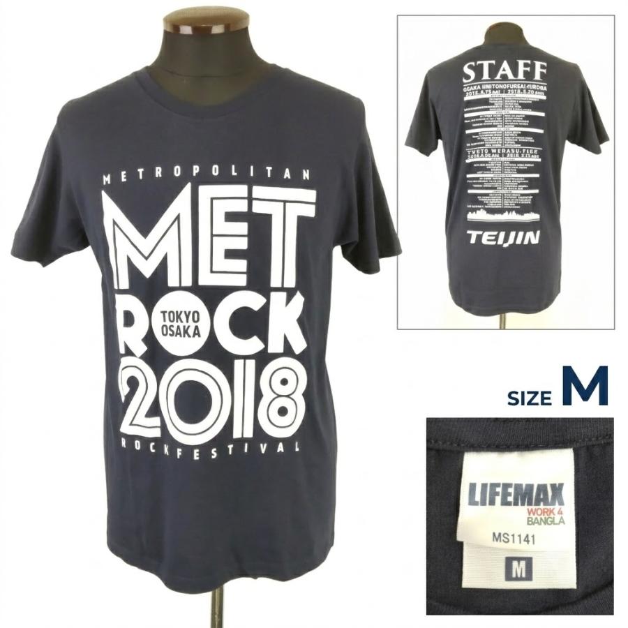 非売品/限定品 2018 メトロック STAFF Tシャツ あいみょん King Gnu Official髭男dism【メンズM/紺/navy】back number/サカナクション/Tops/Shirt◆BJ181-d | 
