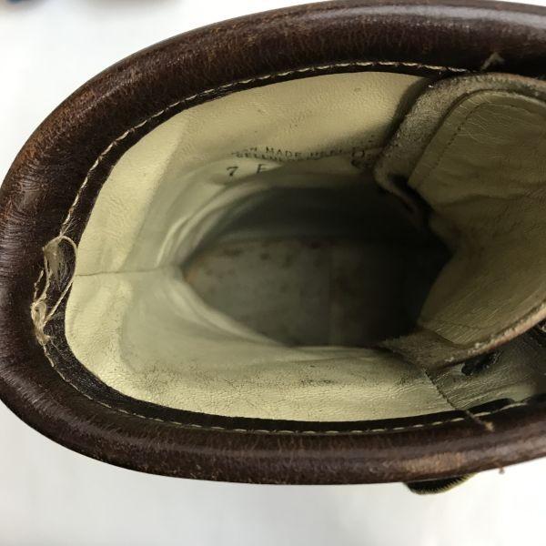 70s-80s USA?/Vintage★本革/10ホール/レースアップ/ワークブーツ【7E/25.0/茶】187ミリタリー/ビンテージ/Leather/Boots/shoes◆bWB103-06_7