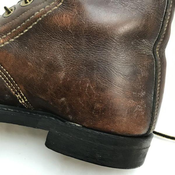 70s-80s USA?/Vintage★本革/10ホール/レースアップ/ワークブーツ【7E/25.0/茶】187ミリタリー/ビンテージ/Leather/Boots/shoes◆bWB103-06_9