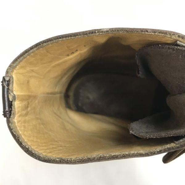 90s/イタリア製/軍物/Vintage★T44 DERISI SUD★ミリタリー/オフィサー/ショートブーツ【28.5-29.5/茶】Boots/service/shoes◆bWB105-04_7