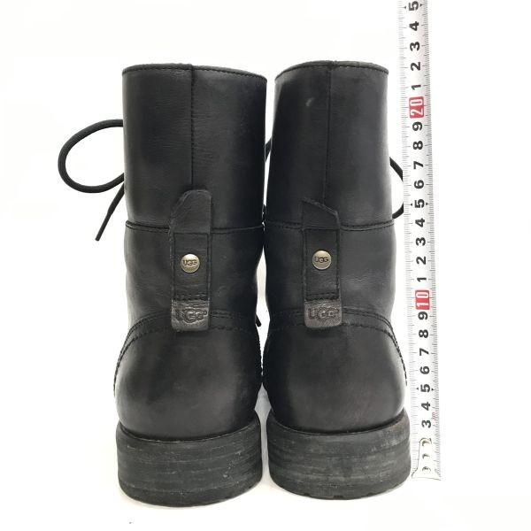 アグ/UGG★ムートン/レースアップ/ミドル丈ブーツ【メンズ29.0/US11/黒/BLACK】本革/レザー/Leather/shearling/Boots/shoes◆bWB95-52_2