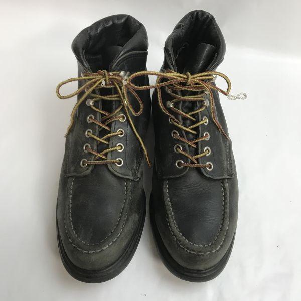 RED WING/2921/Bottes moc toe noir chrome★本革/レザーワークブーツ【9D/26.5-27.0/黒】Vintage/supersole/boots/Shoes◆bWB99-34