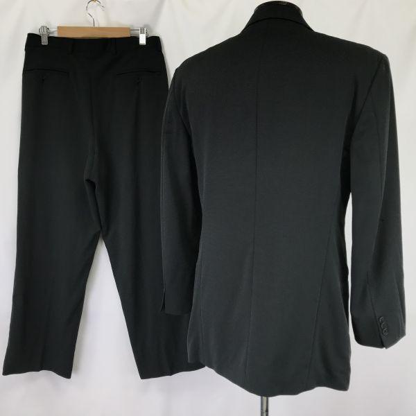 エンポリオアルマーニ/EMPORIO ARMANI★秋冬シングルスーツ/上下セットアップ【46/メンズM/黒】アルマーニジャパン正規代理店タグ◆cBH516_2