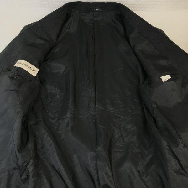 エンポリオアルマーニ/EMPORIO ARMANI★秋冬シングルスーツ/上下セットアップ【46/メンズM/黒】アルマーニジャパン正規代理店タグ◆cBH516_6