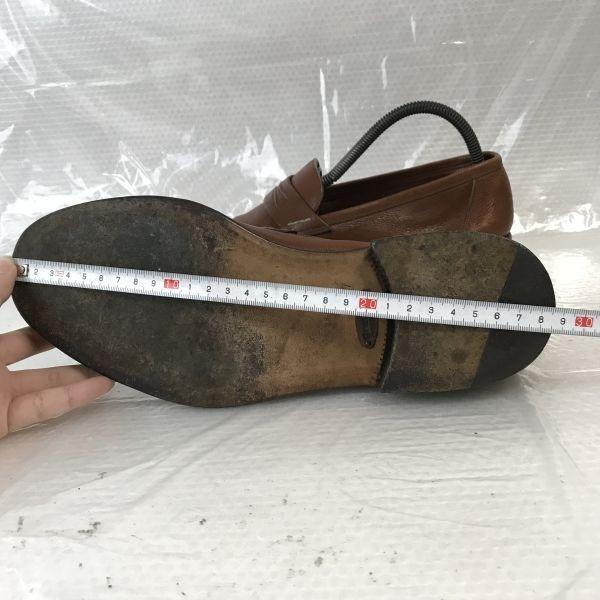 80s-90s/Vintage/イタリア製★グラバティ/gravati★本革/ローファー/モカシン【7/25.5-26.0/茶/BROWN】ビジネス/dress shoes◆cF-169_5