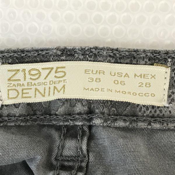 ザラベーシック/ZARA BASIC★蛇/スネークレザー柄/デニムパンツ【サイズEU38/股下69cm/グレー/gray】ジーンズ/Pants/Trouser◆BH537 |  | 03