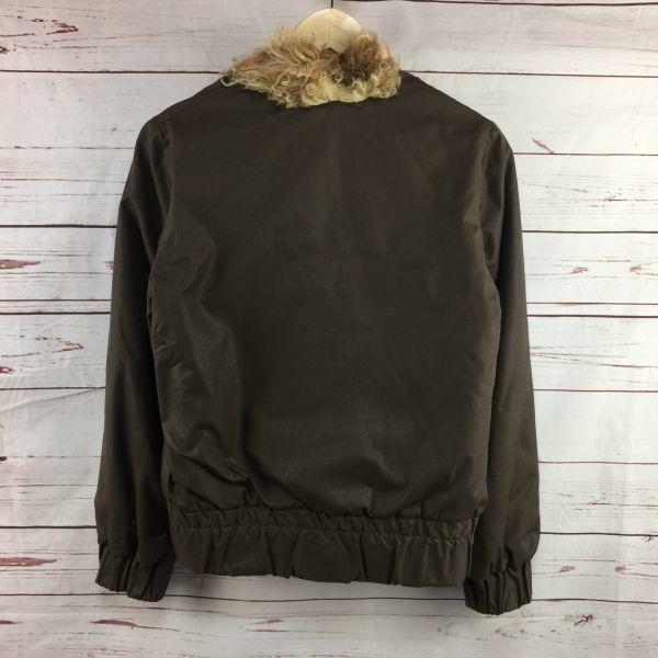 USA製/Vintage★ILGWU unionmade★インナーボア/ミリタリージャケット【レディースL-XL/暗茶】フルジップ/防寒着/アウター/jumper◆TP04-03 |  | 01