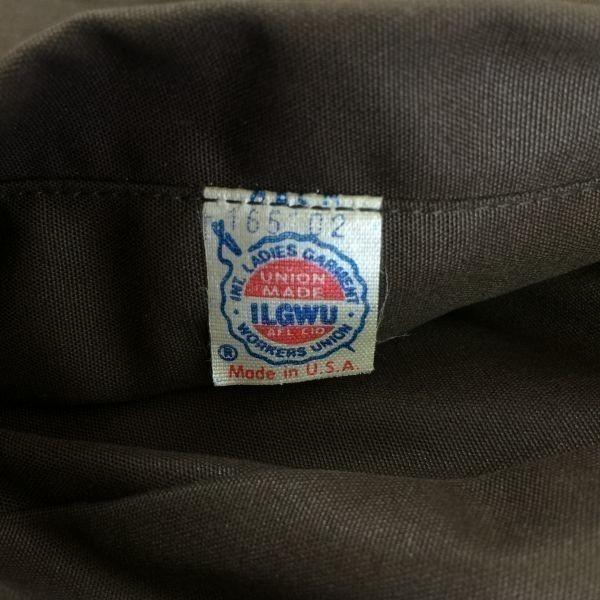 USA製/Vintage★ILGWU unionmade★インナーボア/ミリタリージャケット【レディースL-XL/暗茶】フルジップ/防寒着/アウター/jumper◆TP04-03 |  | 03