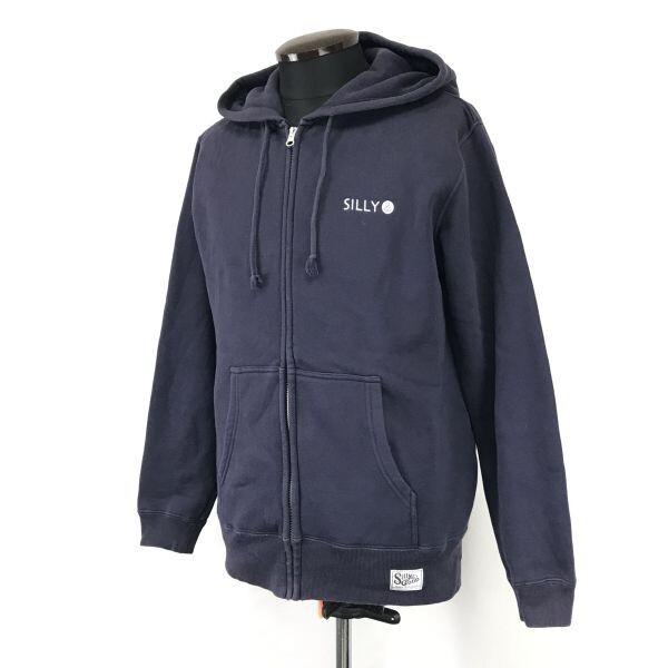 日本製★シリーグッド/SILLY GOOD★ジップアップ/スウェットパーカー【メンズM/紺/Navy】hoodie/Jacket/Jumper/Parker◆TBH926 |  | 01