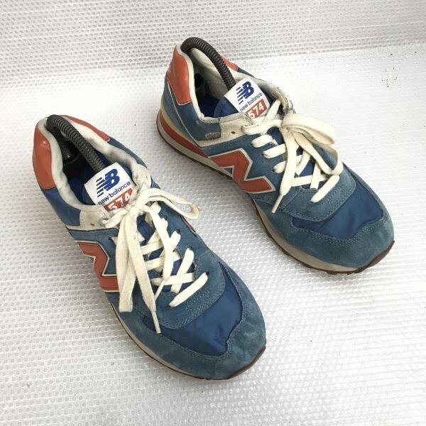 new balance/ニューバランス★574/ローカットスニーカー【26.0/blue/青】スエード/sneakers/Shoes/trainers◆TC-068 | New Balance | 01